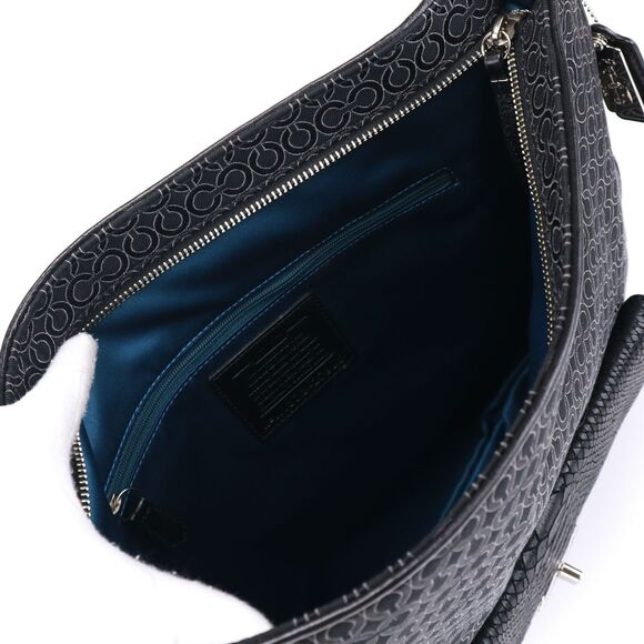 NWT Coach Turnlock Two Way Hobo Shoulder Bag Black - Picture 9 of 12